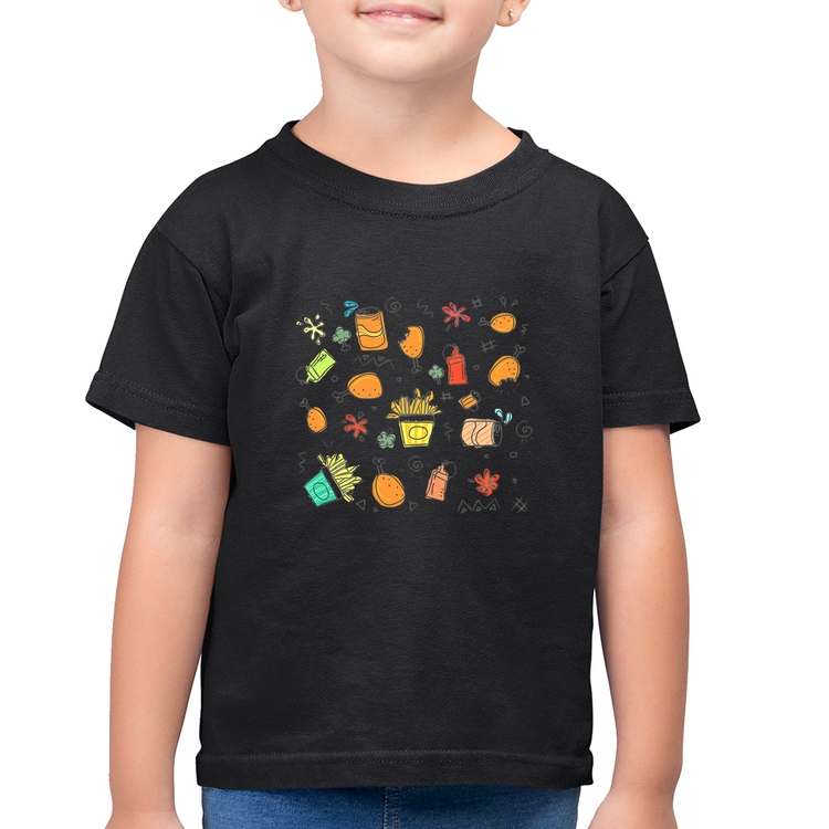 Camiseta Algodão Infantil Fast Food