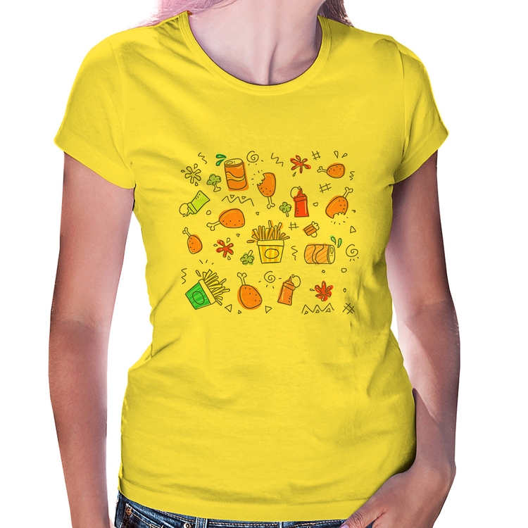 Baby Look Fast Food - Amarela