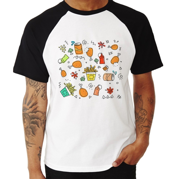 Camiseta Raglan Fast Food