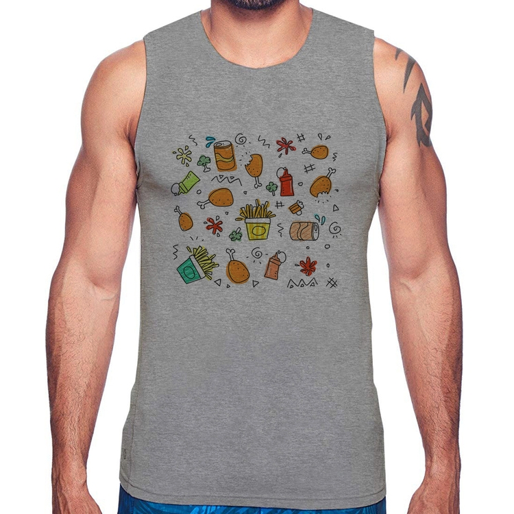 Regata Fast Food - Cinza