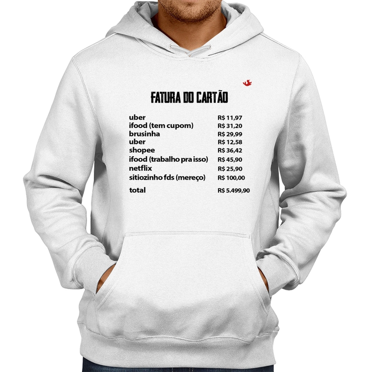 Moletom Fatura do Cartão - Branco