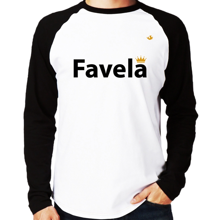 Camiseta Raglan Favela Manga Longa