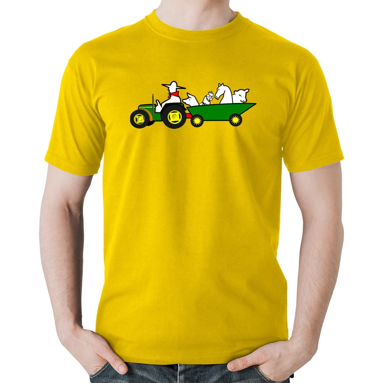 Camiseta Algodão Fazendeiro - Amarela