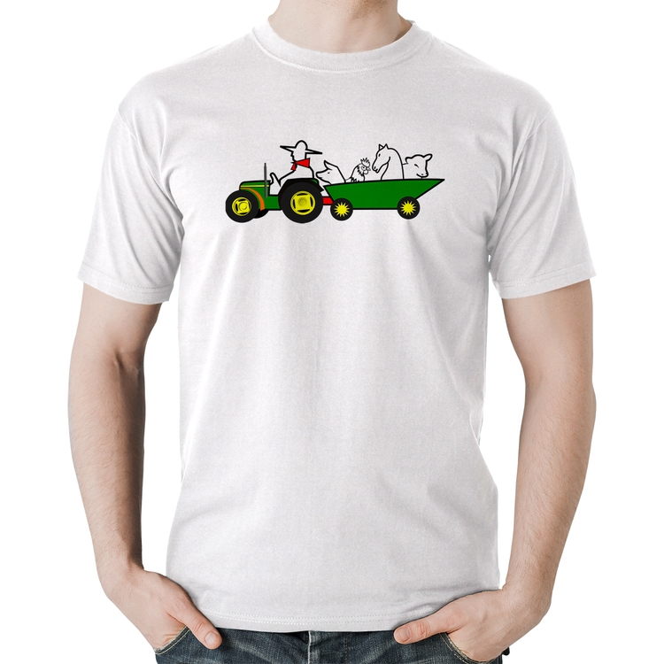Camiseta Algodão Fazendeiro - Branca