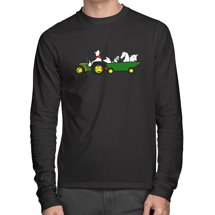 Camiseta Algodão Fazendeiro Manga Longa
