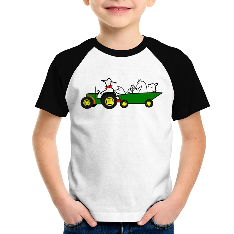 Camiseta Raglan Infantil Fazendeiro