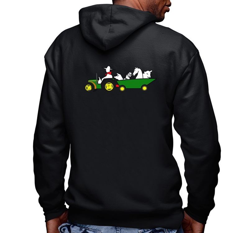 Blusa Moletom Fazendeiro Masculina com Capuz e Zíper