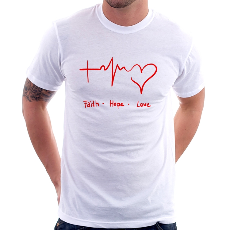 Camiseta Fé, Esperança, Amor