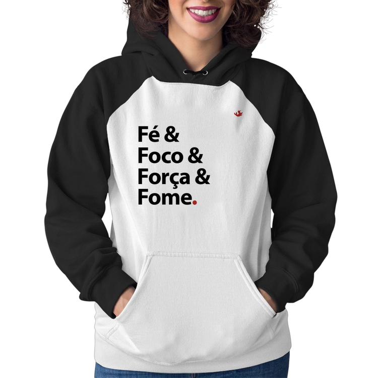 Moletom Feminino Fé & Foco & Força & Fome