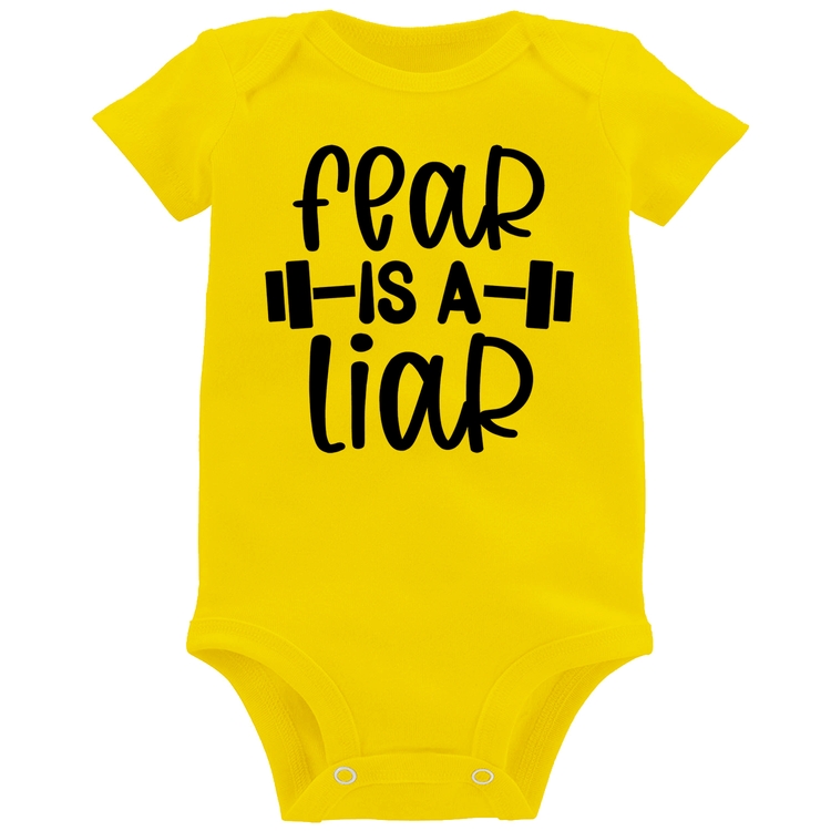 Body Bebê Fear Is A Liar - Amarelo