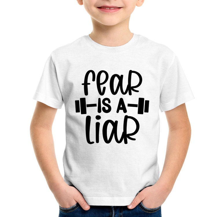 Camiseta Infantil Fear Is A Liar