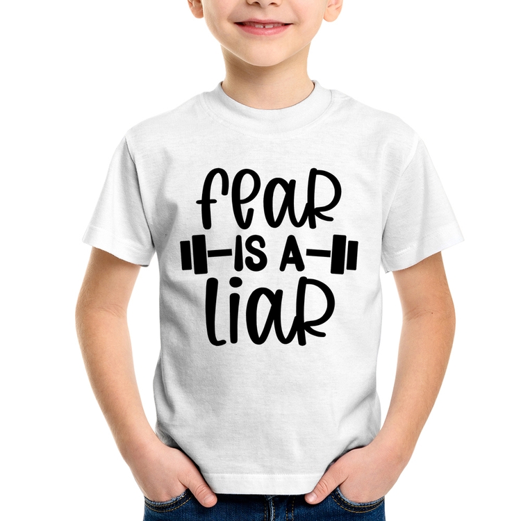 Camiseta Infantil Fear Is A Liar