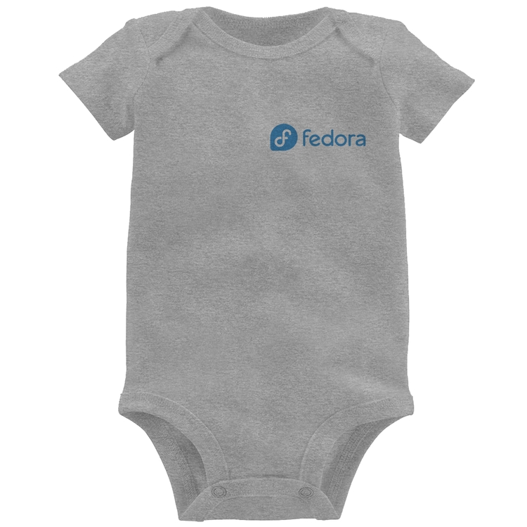 Body Bebê Fedora Linux - Cinza