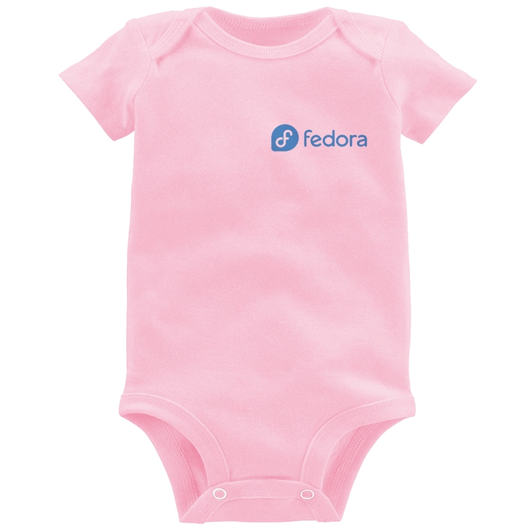 Body Bebê Fedora Linux - Rosa Bebê