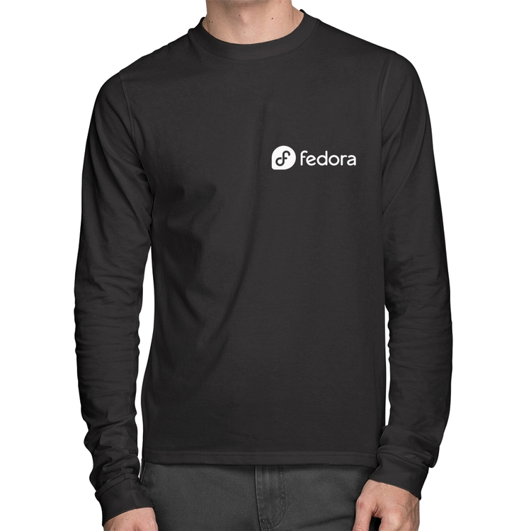 Camiseta Classic Fedora Linux Manga Longa