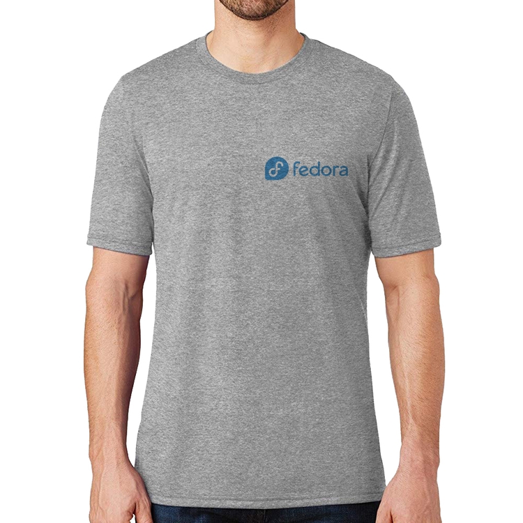 Camiseta Fedora Linux - Cinza