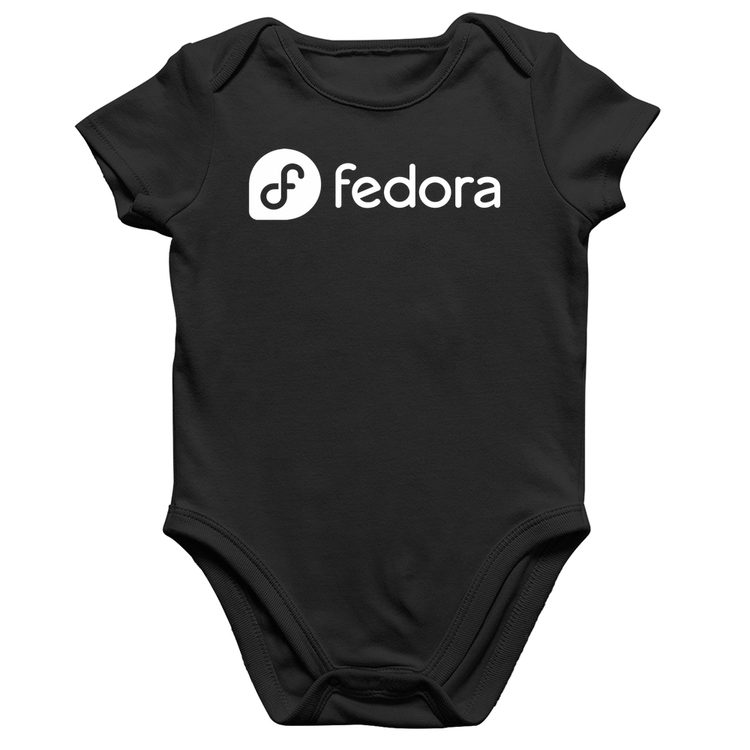 Body Bebê Algodão Fedora Linux Logo