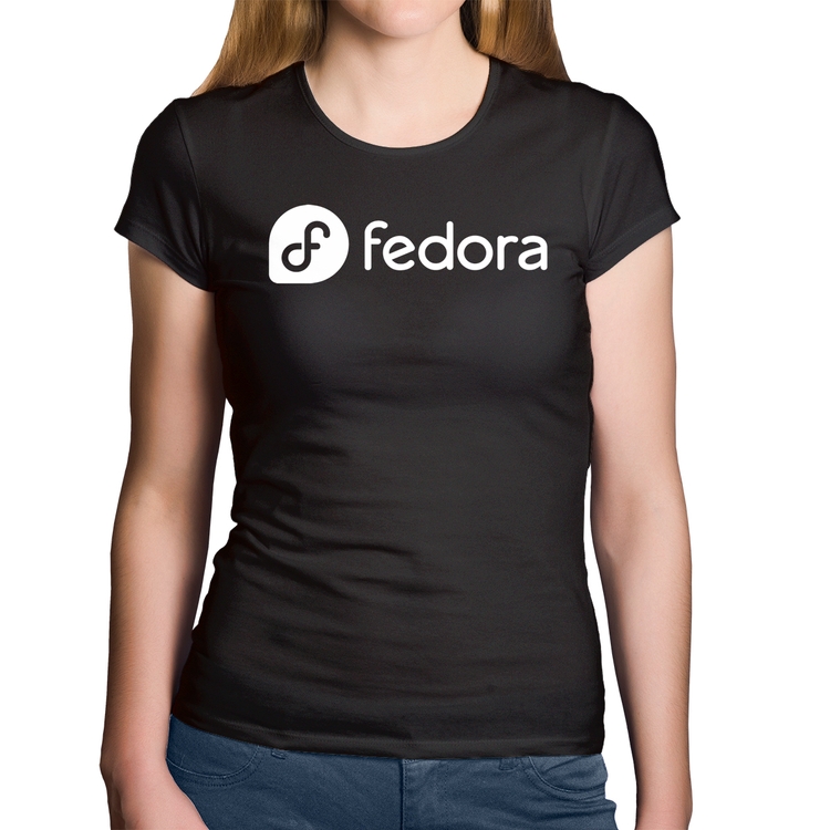 Baby Look Algodão Fedora Linux Logo