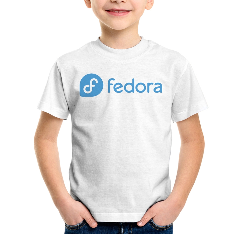 Camiseta Infantil Fedora Linux Logo