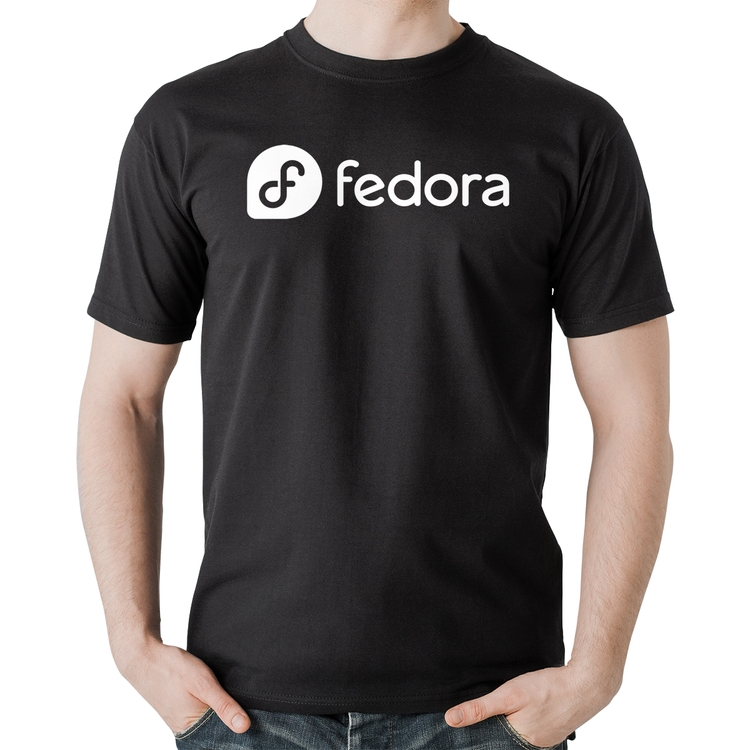 Camiseta Algodão Fedora Linux Logo