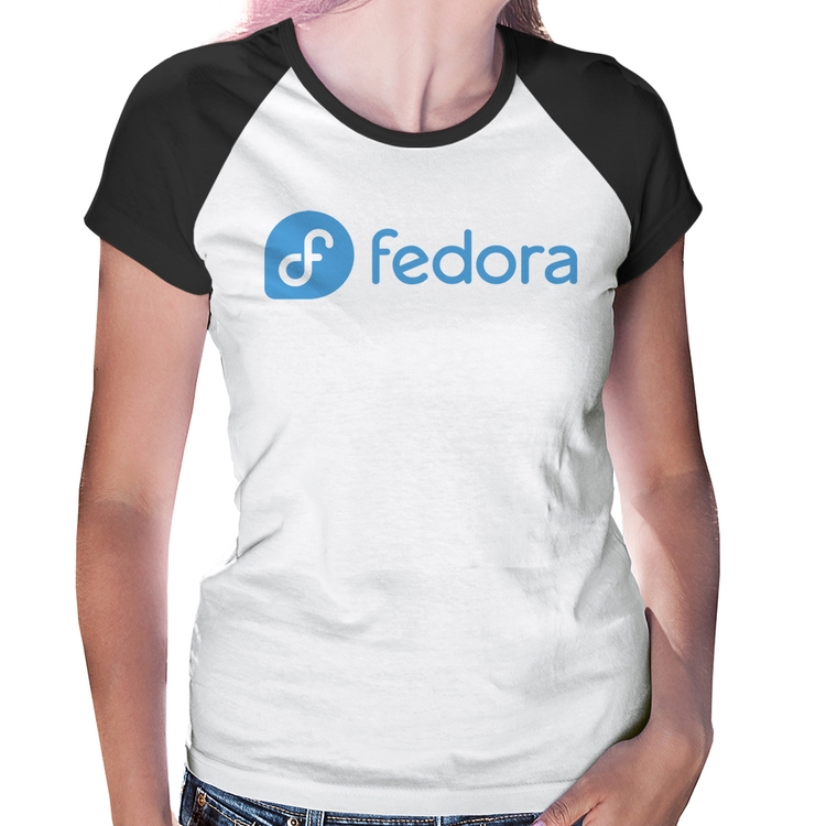 Baby Look Raglan Fedora Linux Logo