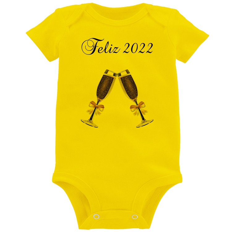Body Bebê Feliz 2022 - Amarelo