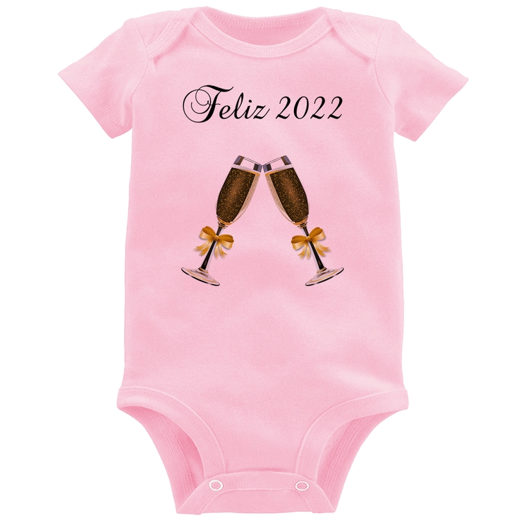 Body Bebê Feliz 2022 - Rosa Bebê
