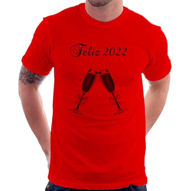 Camiseta Feliz 2022 - Vermelha