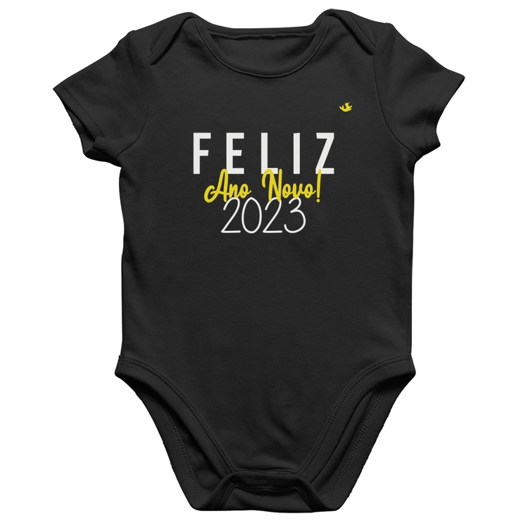 Body Bebê Algodão Feliz Ano Novo 2023