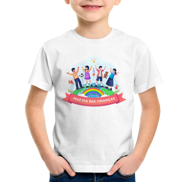 Camiseta Infantil Feliz Dia das Crianças