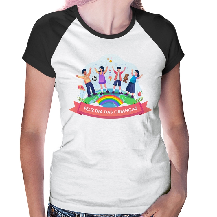 Baby Look Raglan Feliz Dia das Crianças