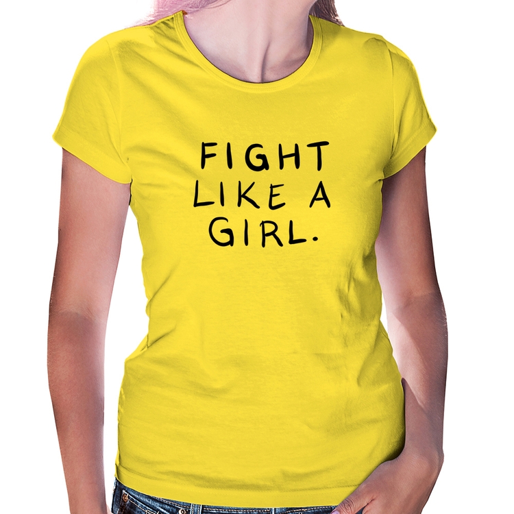 Baby Look Fight Like a Girl - Amarela