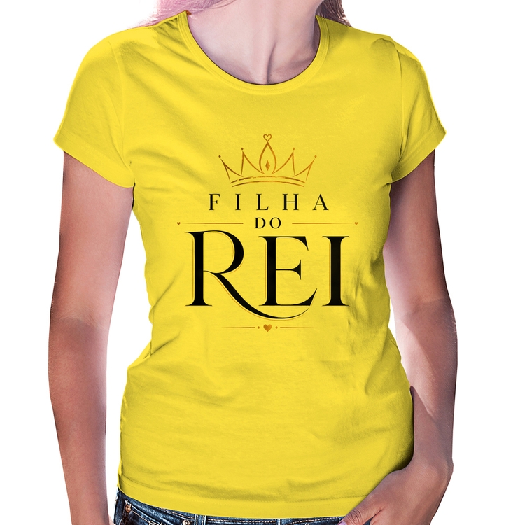 Baby Look Filha do Rei - Amarela