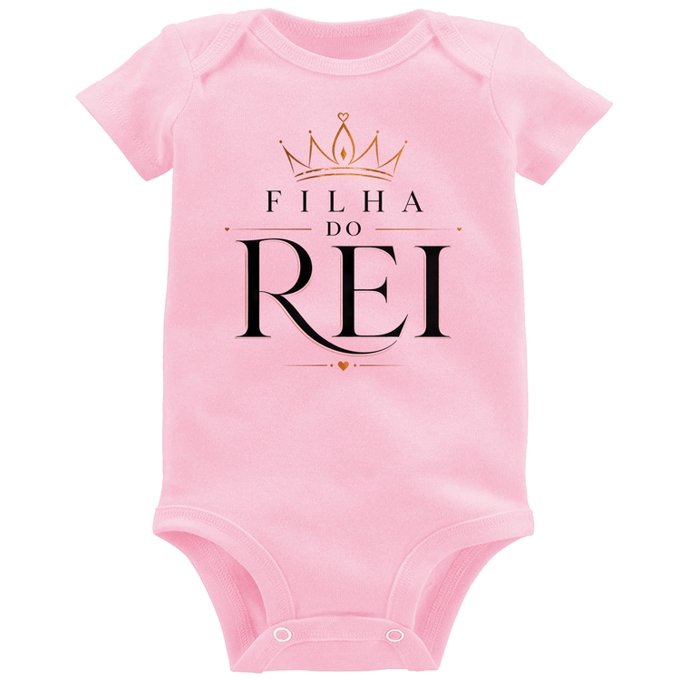 Body Bebê Filha do Rei - Rosa Bebê