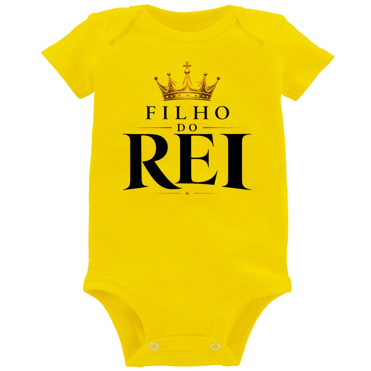 Body Bebê Filho do Rei - Amarelo