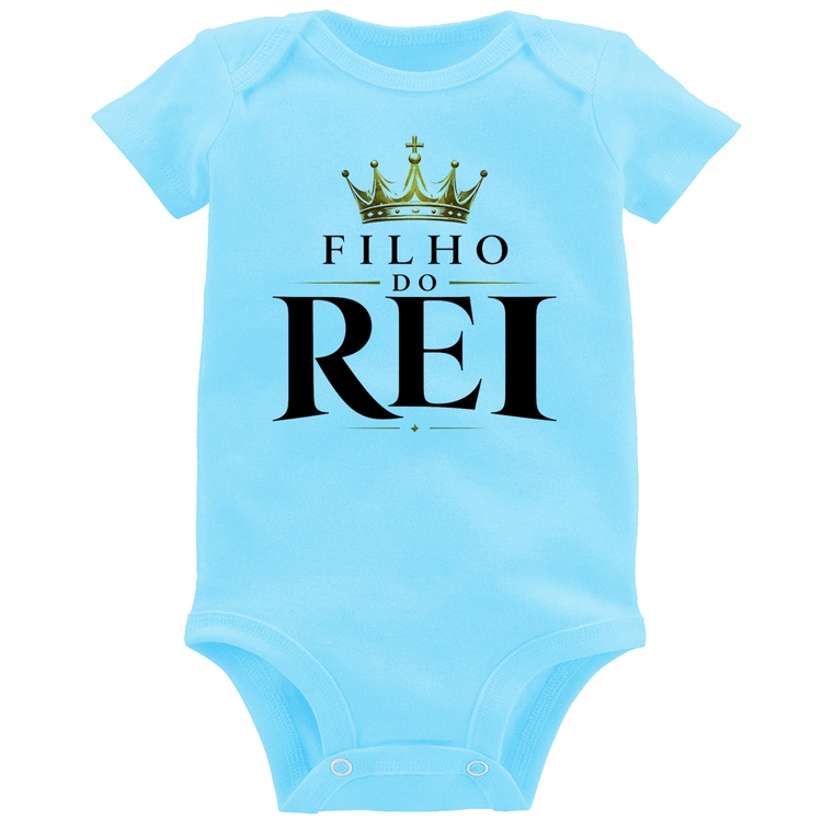 Body Bebê Filho do Rei - Azul Bebê