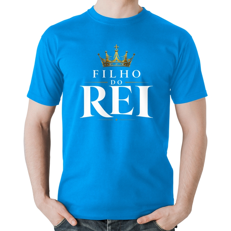 Camiseta Algodão Filho do Rei - Azul