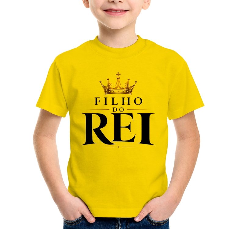 Camiseta Infantil Filho do Rei - Amarela