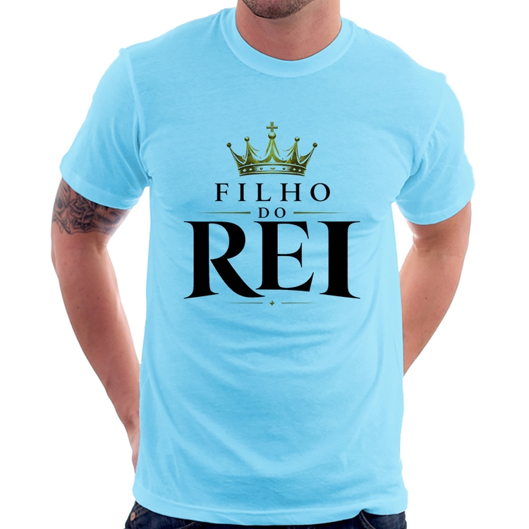 Camiseta Filho do Rei - Azul Bebê