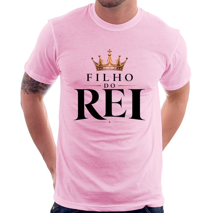 Camiseta Filho do Rei - Rosa Bebê