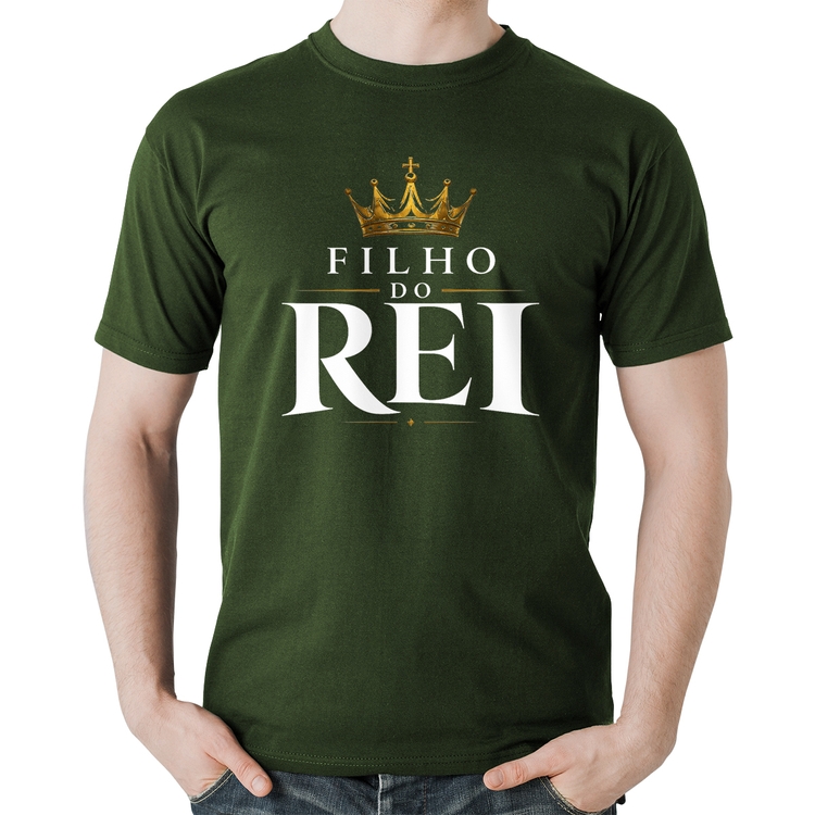 Camiseta Algodão Filho do Rei - Musgo
