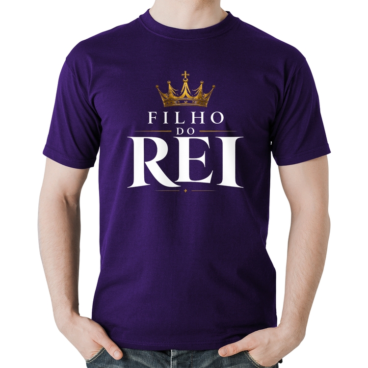Camiseta Algodão Filho do Rei - Roxa