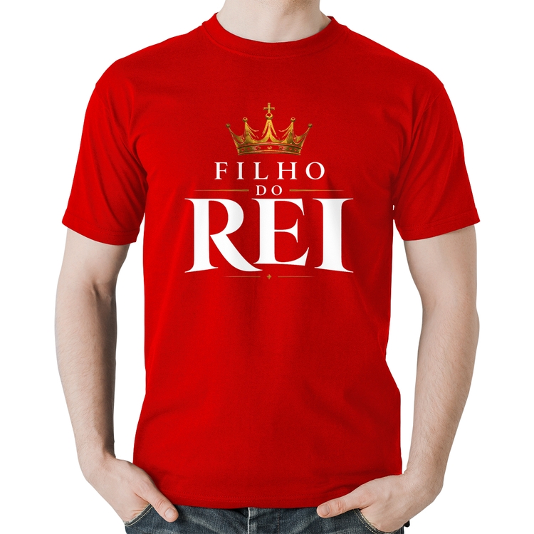 Camiseta Algodão Filho do Rei - Vermelha