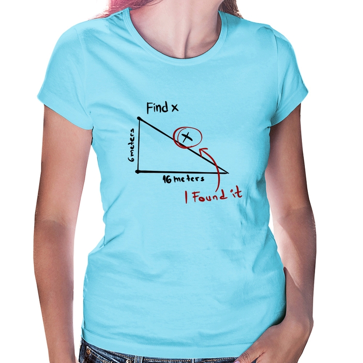 Baby Look Find The X - Azul Bebê