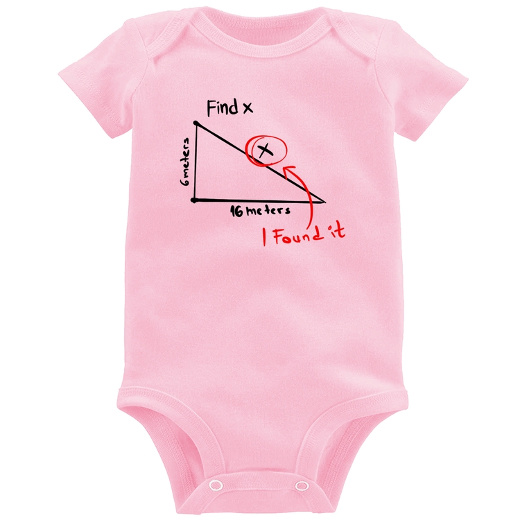 Body Bebê Find The X - Rosa Bebê