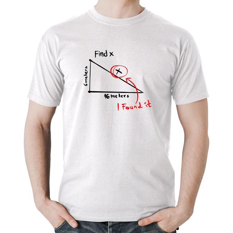 Camiseta Algodão Find The X - Branca