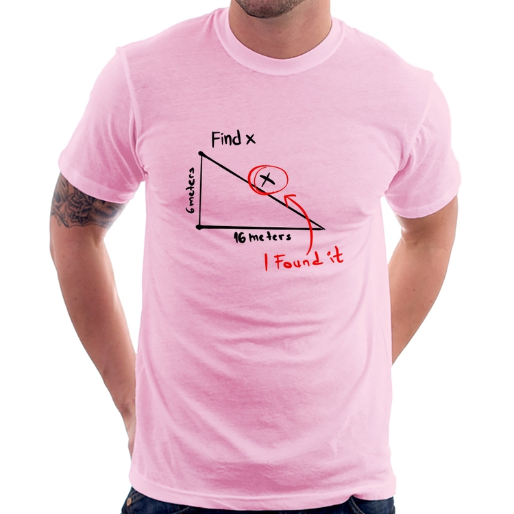 Camiseta Find The X - Rosa Bebê