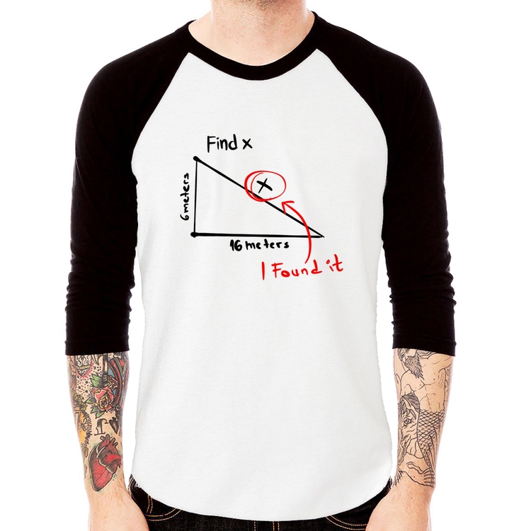 Camiseta Raglan Find The X Manga 3/4