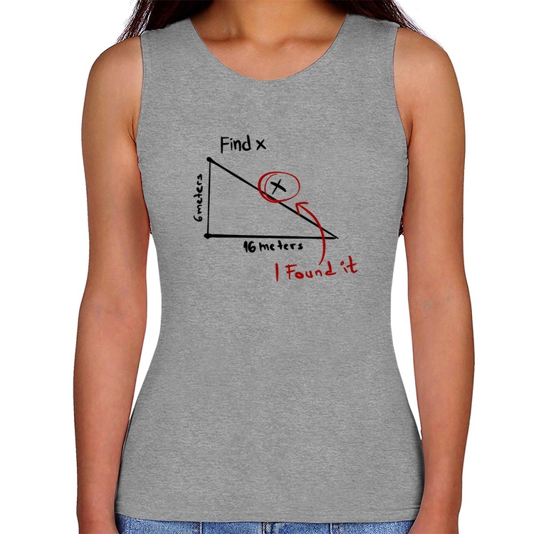 Regata Feminina Find The X - Cinza