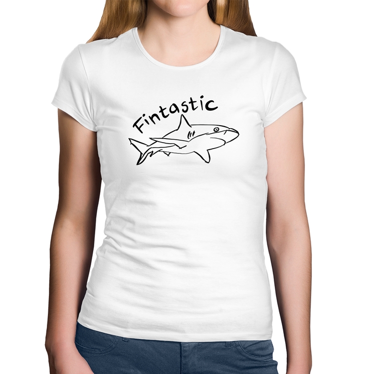 Baby Look Algodão Fintastic - Branca